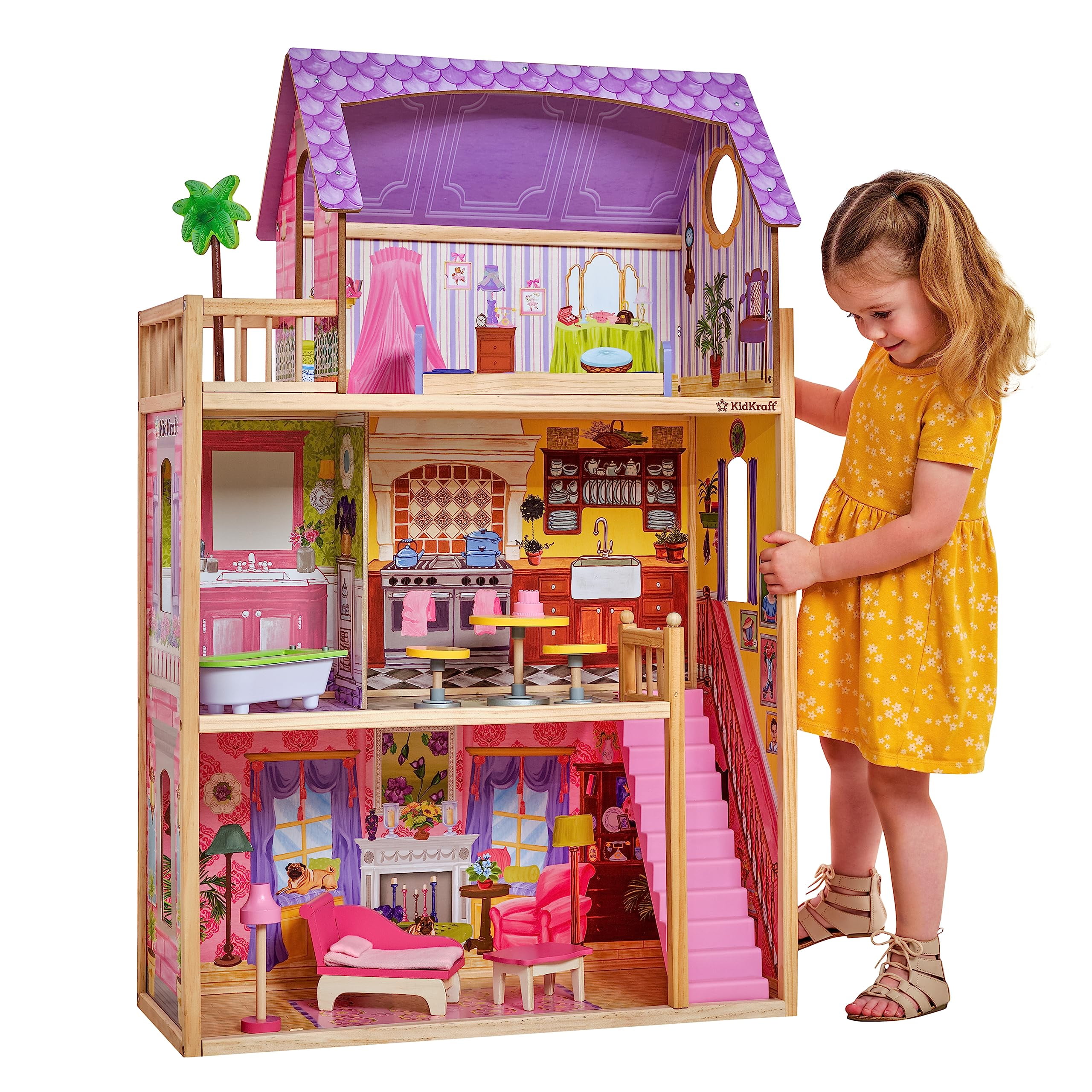 KidKraft Kayla Dollhouse with 10 Pieces of Furniture - Walmart.com