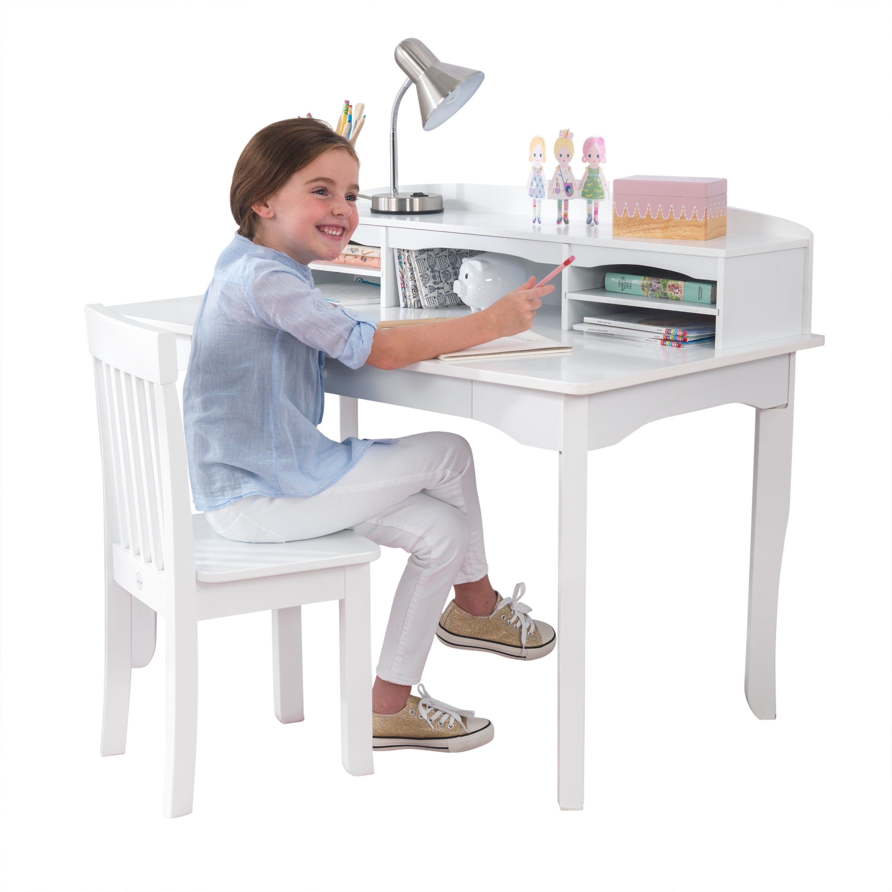 Kidkraft pinboard desk with best sale hutch chair