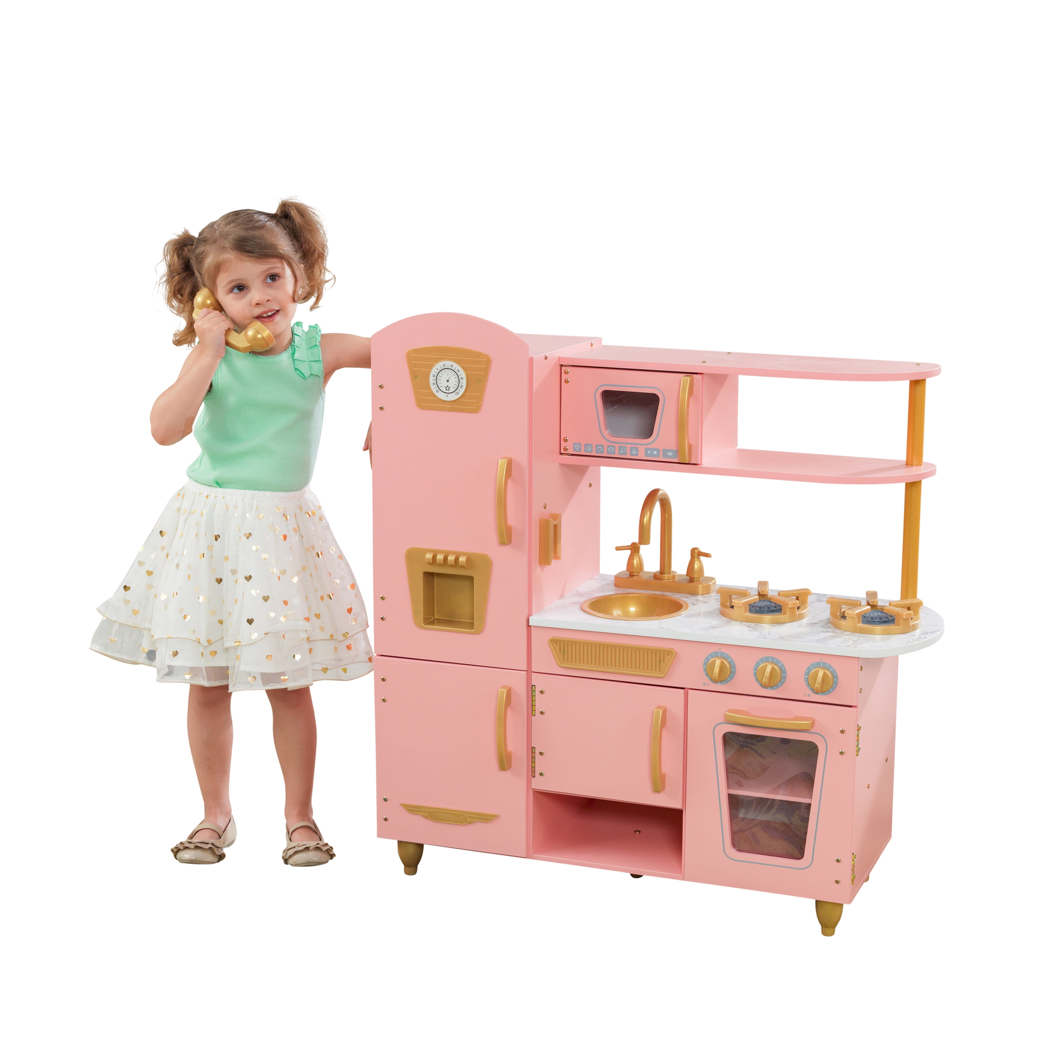 KidKraft Limited Edition Vintage Kitchen - Pink & Gold - Walmart.com