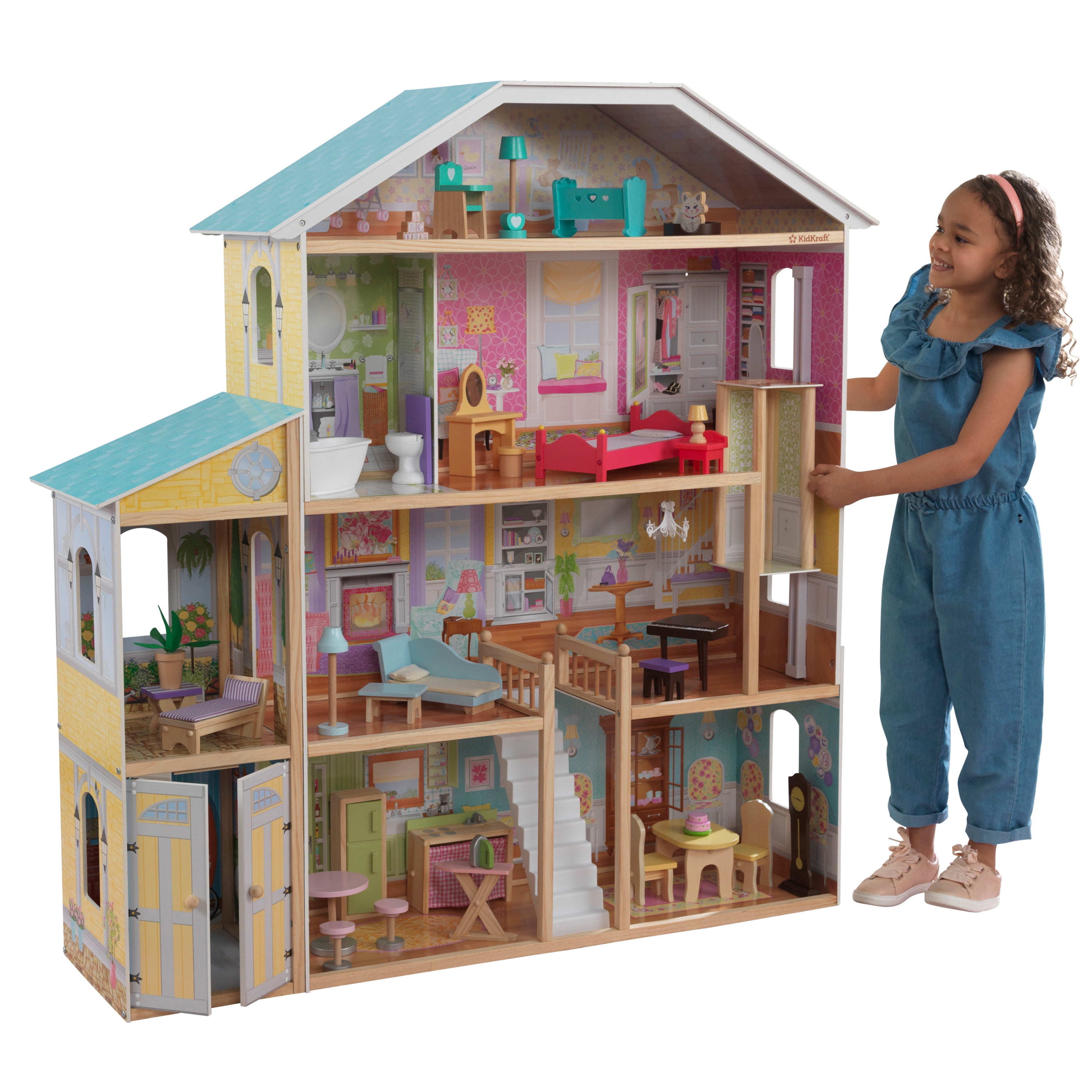 KidKraft Majestic Mansion Dollhouse with Elevator & 34