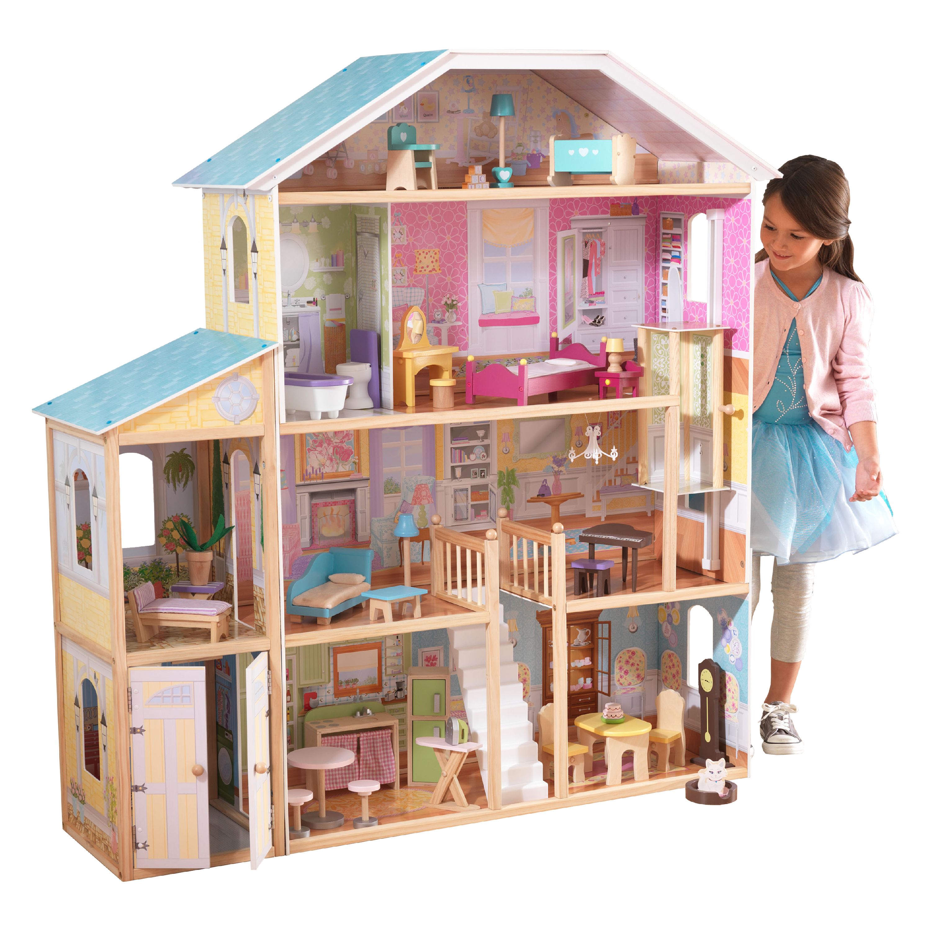 KidKraft Majestic Mansion Wooden Dollhouse with 34 Accessories - image 1 of 9