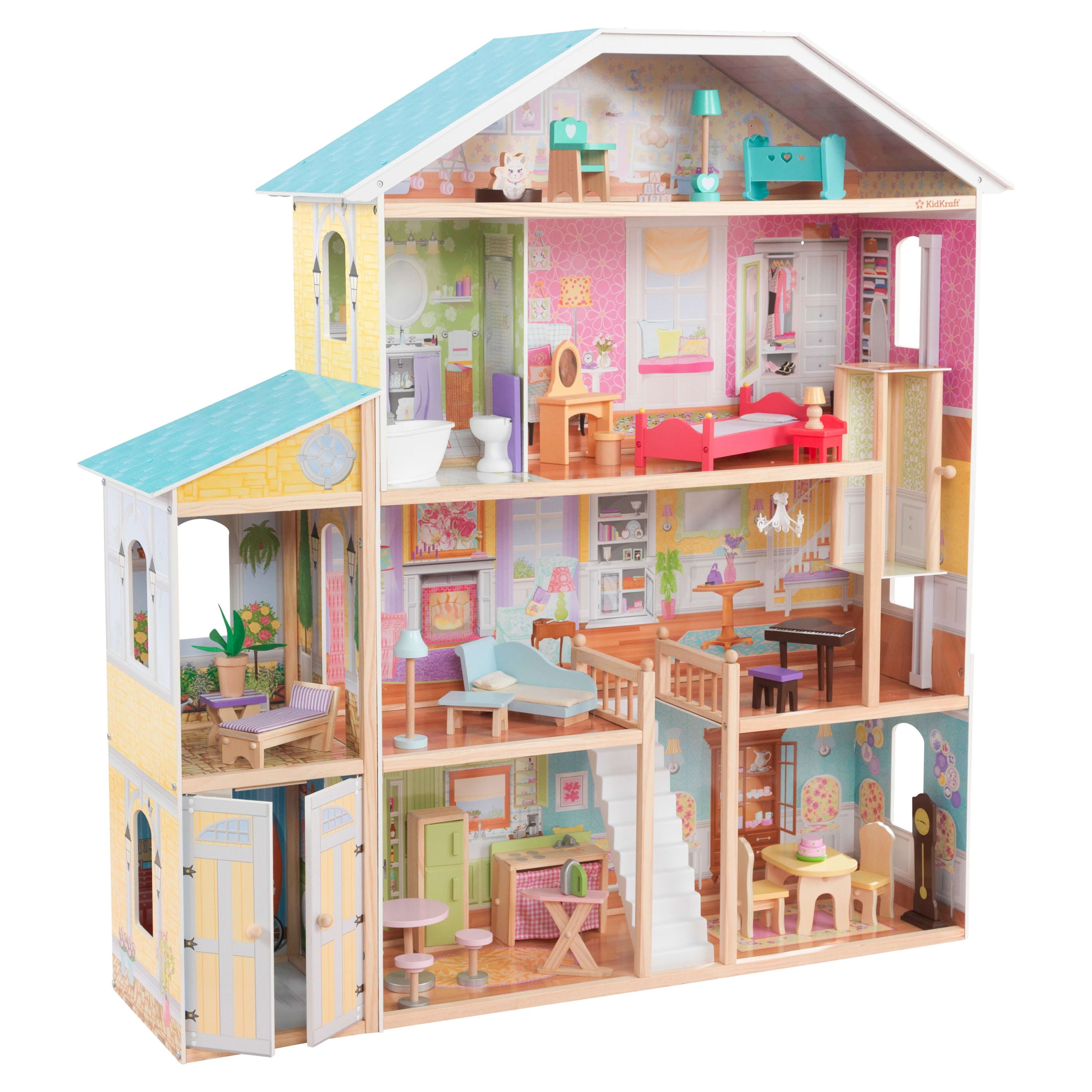 Fashion Dollhouse with 23-Piece Furniture Set