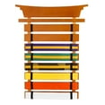 thumbnail image 1 of KidKraft Martial Arts Wooden Belt Holder Hanging Display for 8 Belts, 1 of 5