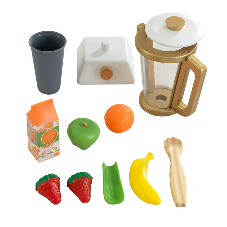 KidKraft Modern Metallics™ Smoothie Set, 12-Piece Play Food Accessories for  Play Kitchens