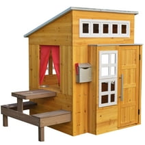 KidKraft Modern Outdoor Wooden Playhouse with Picnic Table
