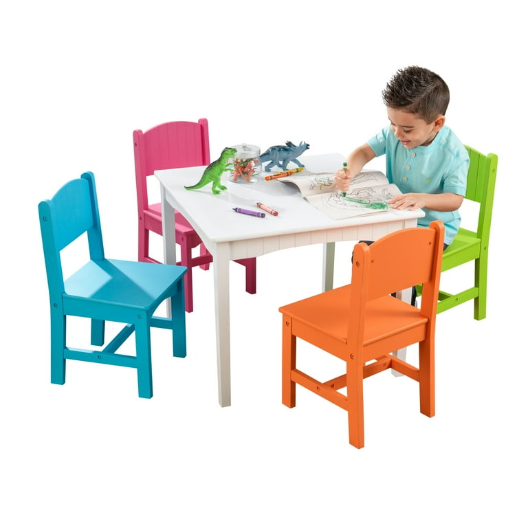 KidKraft Nantucket Table 4 Chair Set Bright