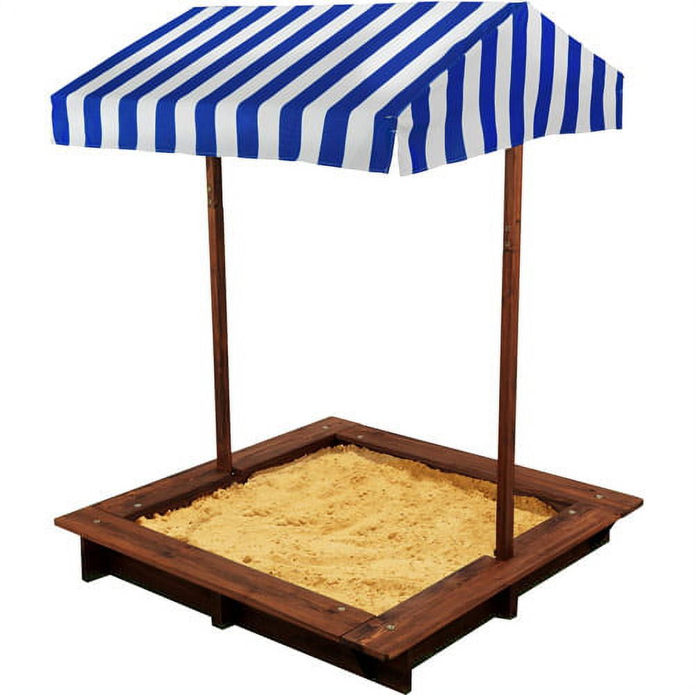 KidKraft Outdoor Kids Wooden 4 x 4 Sand Box with Canopy