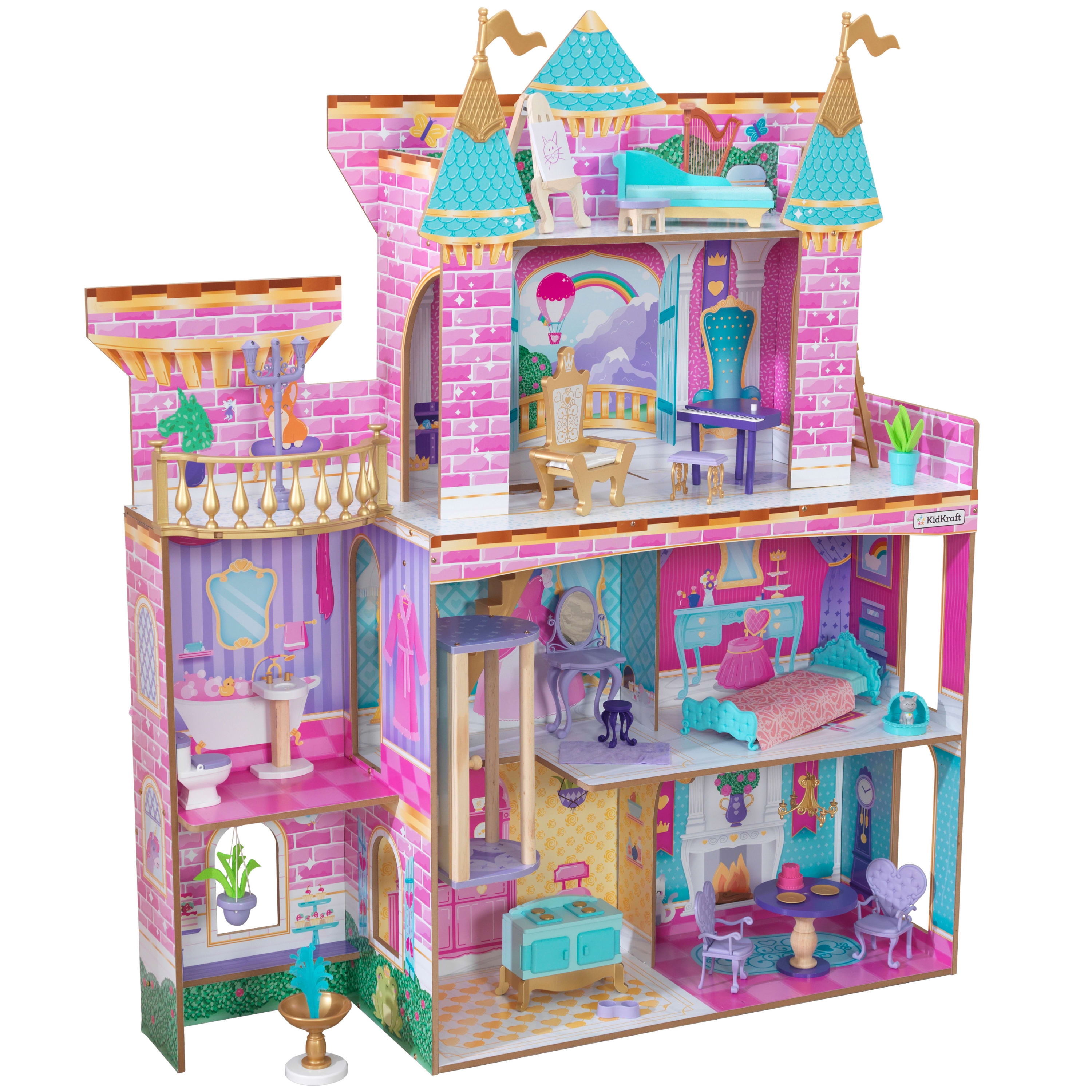 KidKraft Princess Party Castle Dollhouse, 30 Accessories