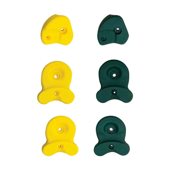 KidKraft Rock Wall Climbing Rocks for Outdoor Backyard Playset, Set of 6, Green & Yellow