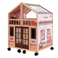 thumbnail image 1 of KidKraft So Darling Wooden Dollhouse on Wheels with 29 Accessories, 1 of 9