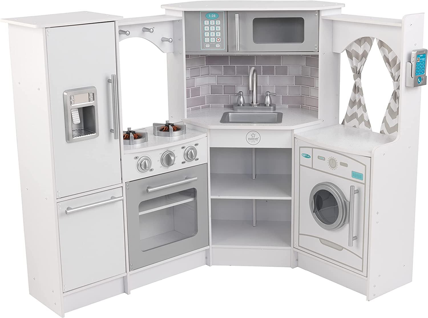ultimate corner play kitchen with light and sound - white