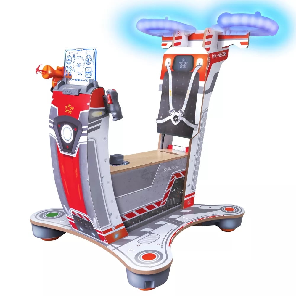 KidKraft Ultimate Helicopter Wooden with Lights Sounds and Spinning