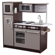 KidKraft Uptown Espresso Wooden Play Kitchen with Play Phone, Chalkboard & Towel Rack - Espresso