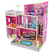 KidKraft Uptown Wooden Modern Dollhouse with Lights & Sounds, Pool and 36 Accessories