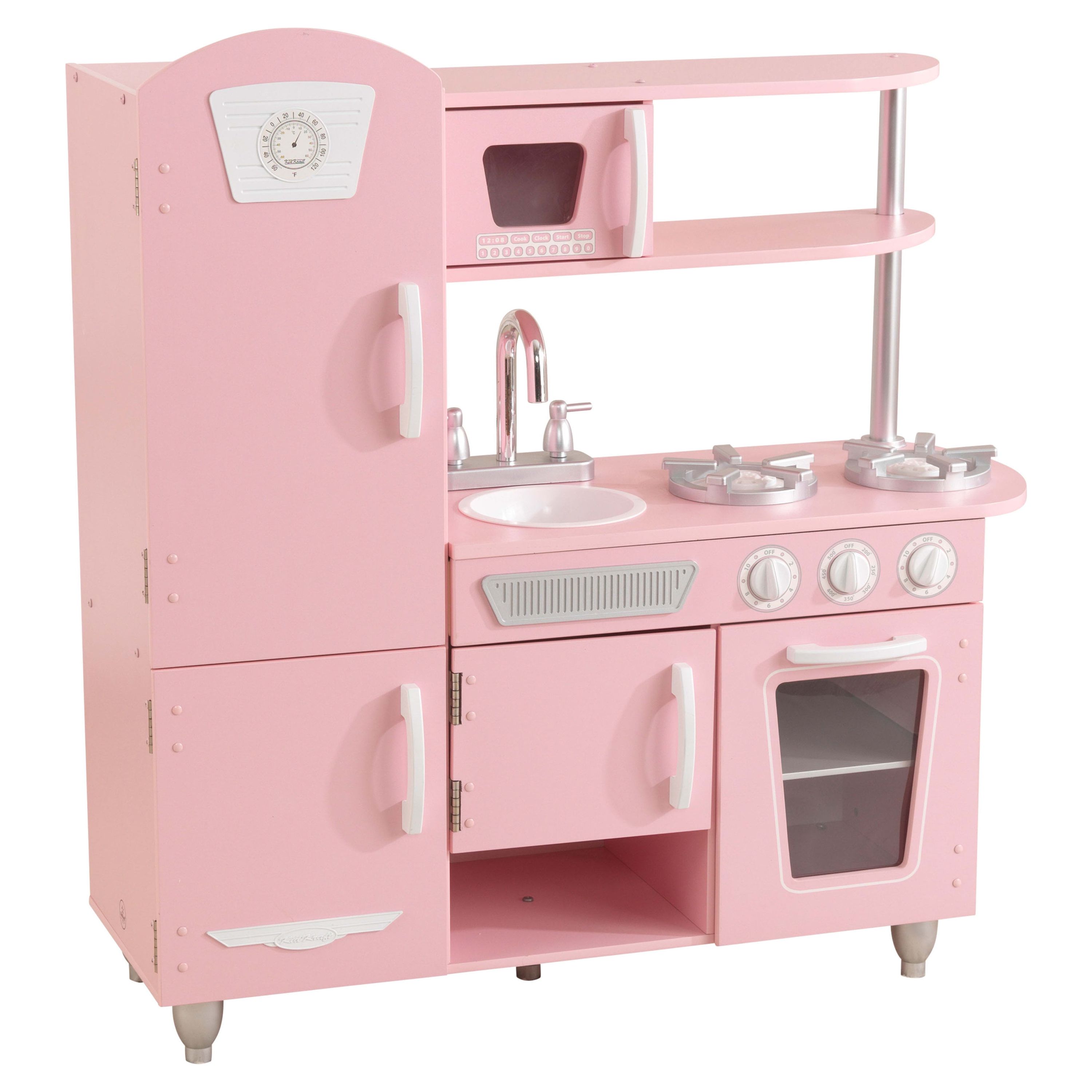 KidKraft Vintage Wooden Play Kitchen with Working Knobs, Pink - image 1 of 7