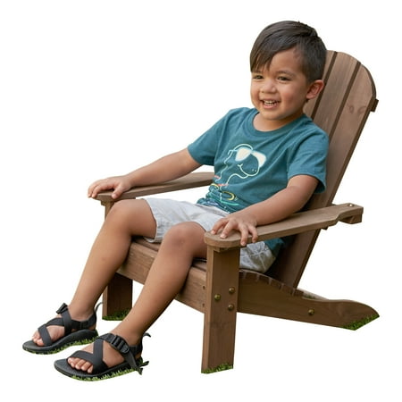 KidKraft Wooden Adirondack Children's Outdoor Chair, Weather-Resistant - Espresso