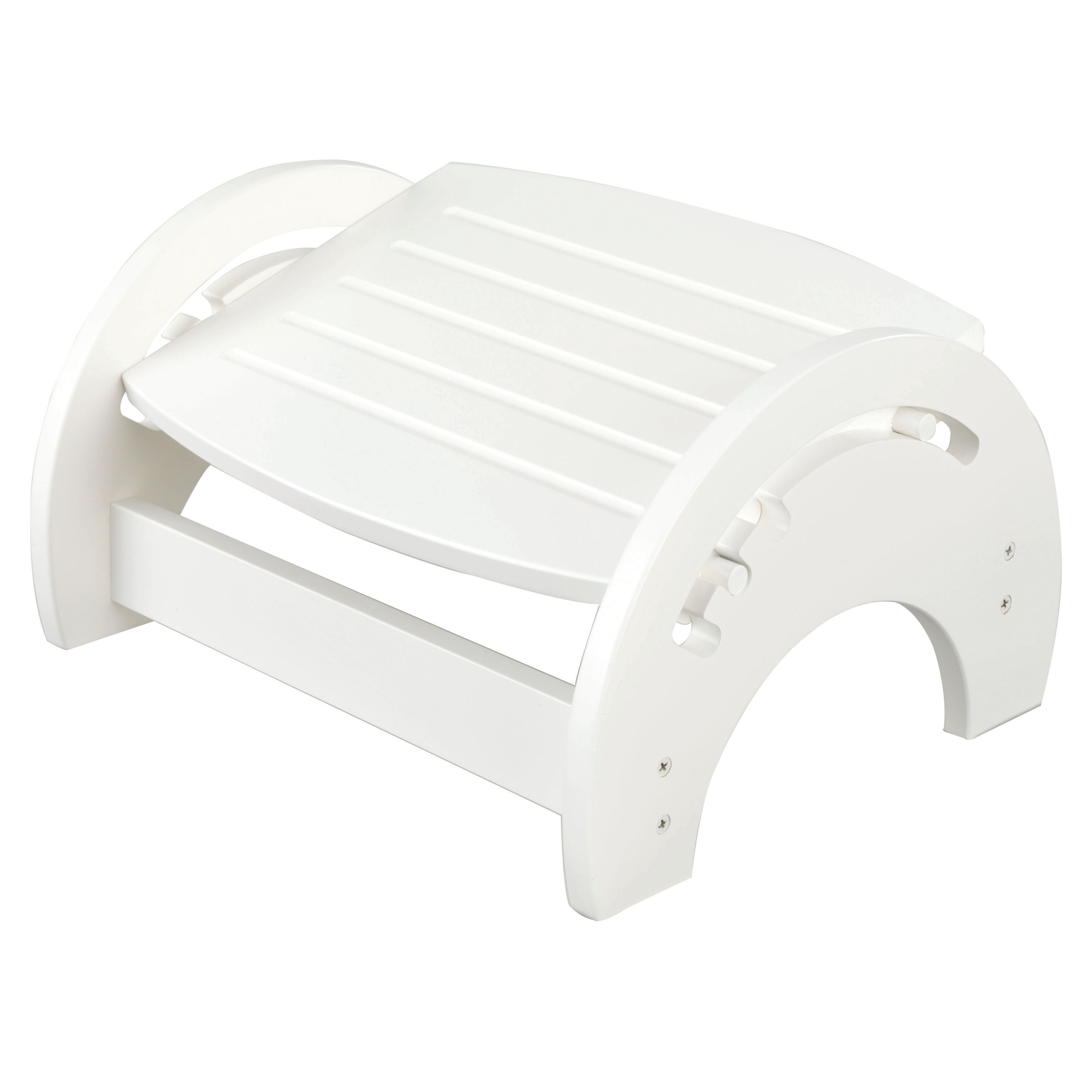 KidKraft Wooden Adjustable Footstool for Nursing with Anti-Slip Pads on Base - White - image 1 of 2