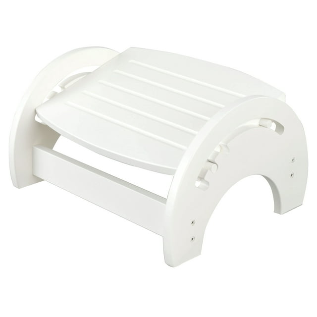 KidKraft Wooden Adjustable Footstool for Nursing with Anti-Slip Pads on Base - White