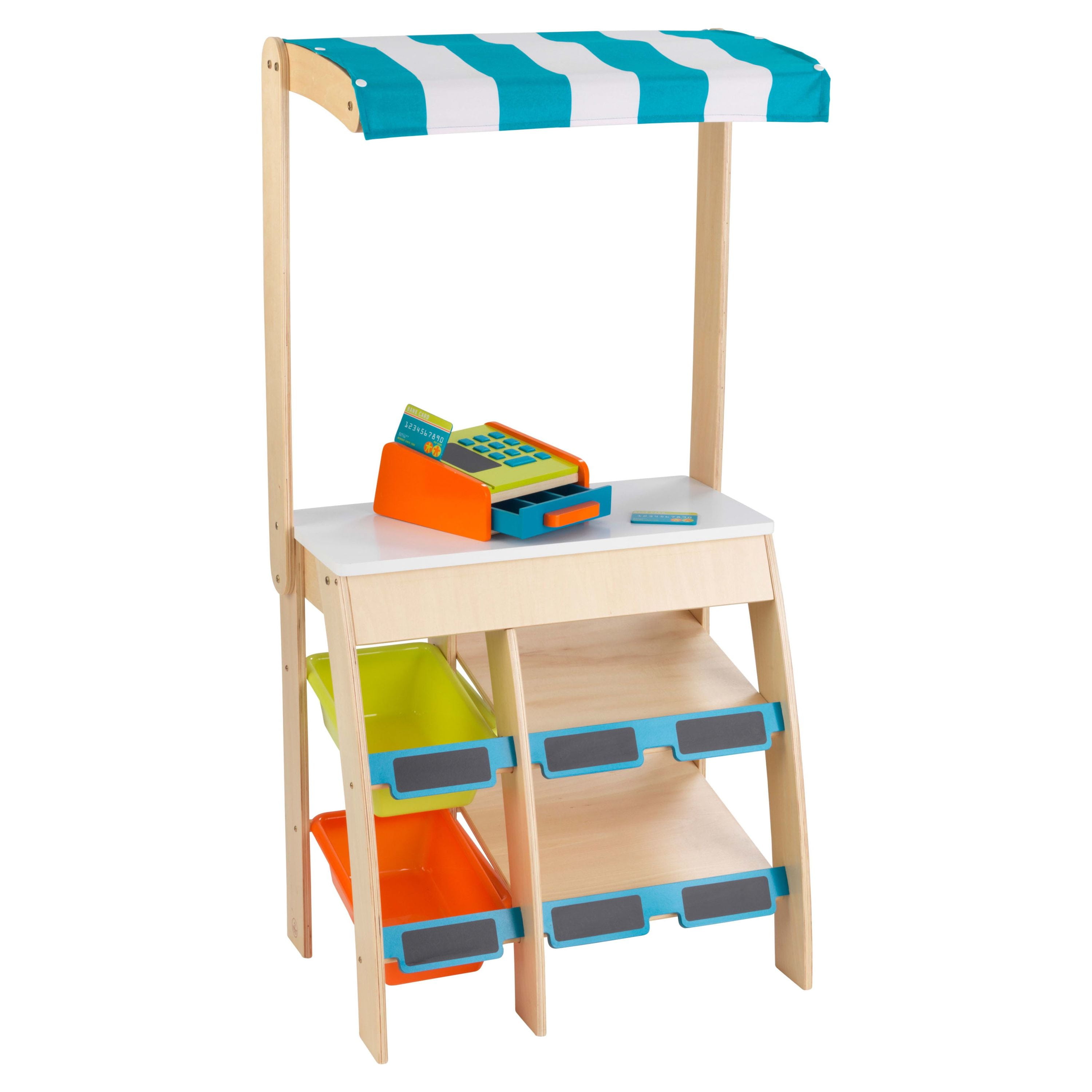 KidKraft Wooden Grocery Store Market with Storage & Chalkboard