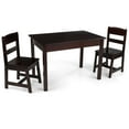 thumbnail image 1 of KidKraft Wooden Rectangular Table & 2 Chair Set for Kids, Espresso, for Age 5+ Years, 1 of 11