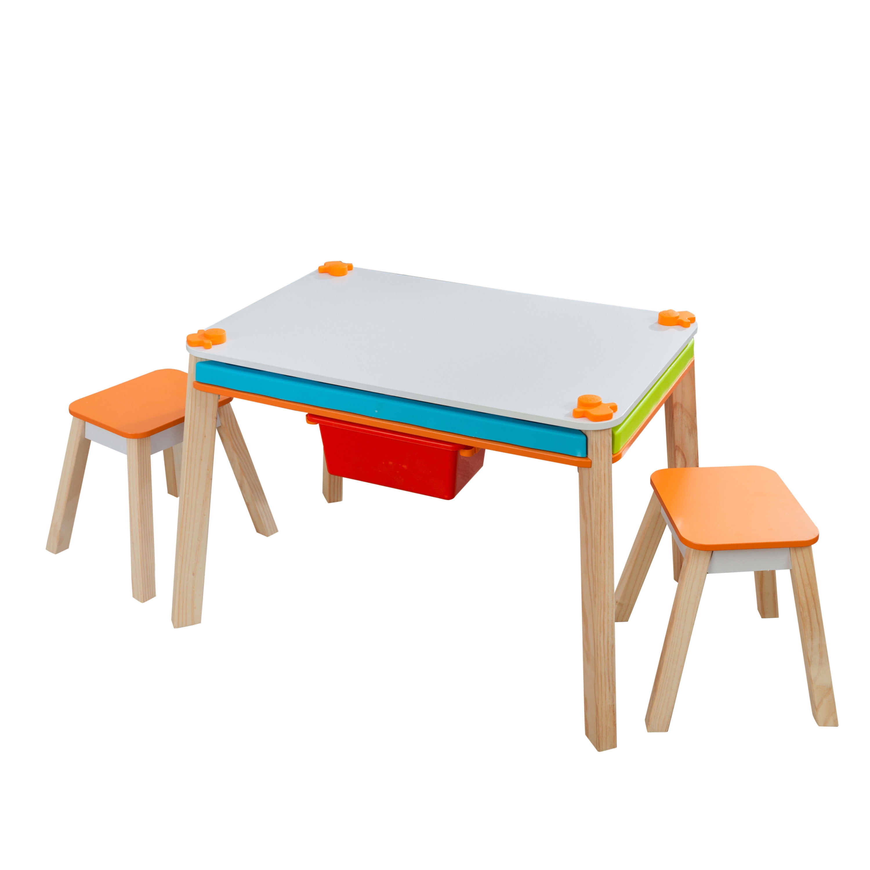 KidKraft Wooden Ultimate Creation Station, Crafts, Slime Table, Natural