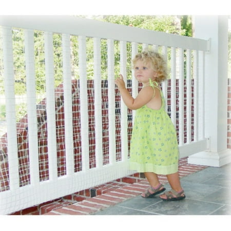 KidKusion Deck Guard for Banister and Deck Railings, Polypropylene Plastic, 16 ft, Clear Color