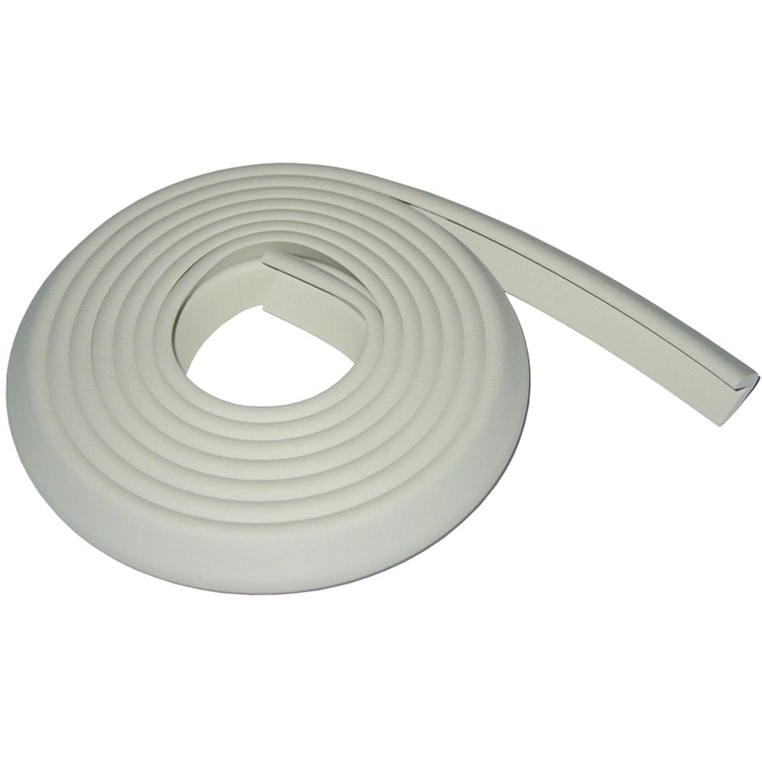 KidKusion Foam Rubber Edge Guard for Table, Desk, Cabinet, 12 ft Long, 1 CT, White, Toddler
