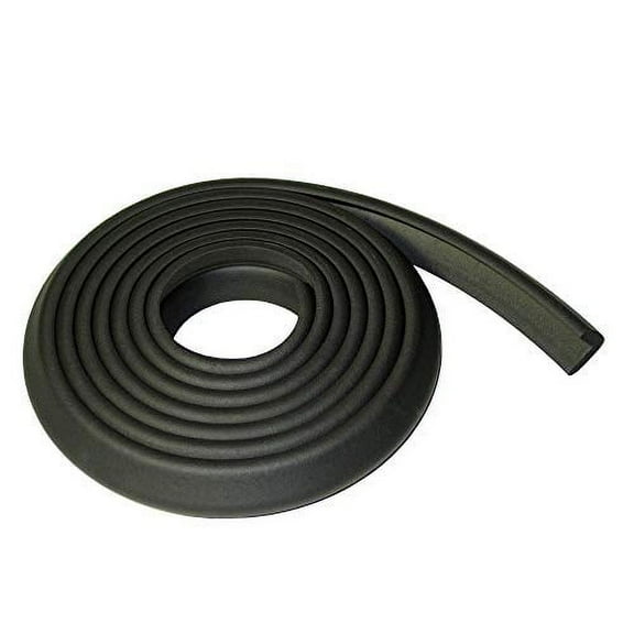 KidKusion Foam Rubber Edge Guard for Tables, Furniture, Toddlers, 12 ft Long, 1 CT, Black