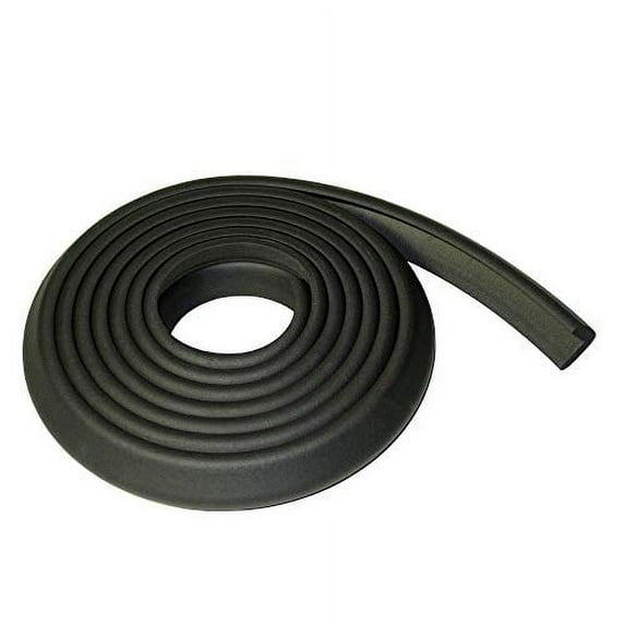 KidKusion Foam Rubber Edge Guard for Tables, Furniture, Toddlers, 12 ft Long, 1 CT, Black