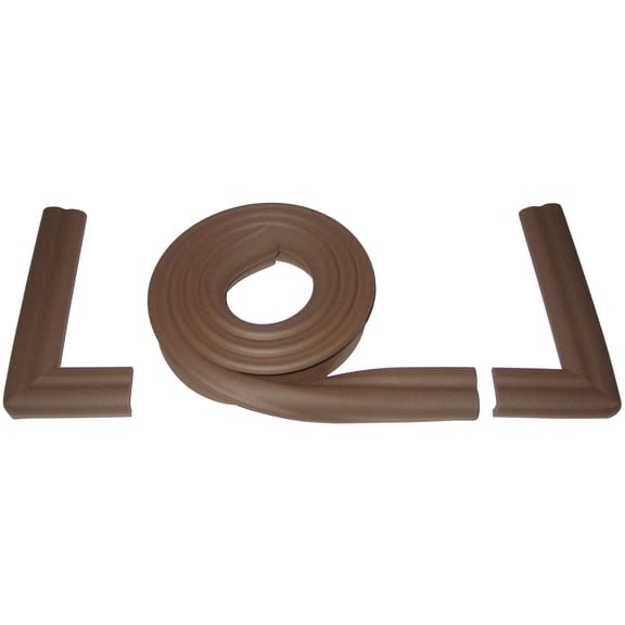 KidKusion Foam Rubber Hearth Guard for Fireplace Hearth, 1 CT, 8.33 ft, Brown, Toddler