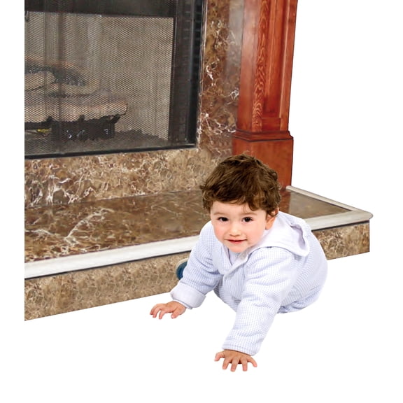 KidKusion Hearth Cushion Taupe Foam Rubber Edge and Corner Guard, Adhesive Mount, 81 in, 3 Piece