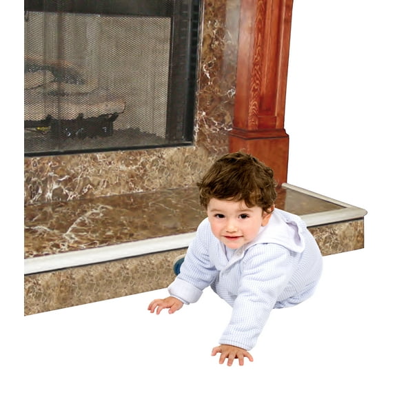 KidKusion Foam Rubber Hearth Guard for Fireplace Hearth, 1 CT, 8.83 ft, Taupe, Toddler