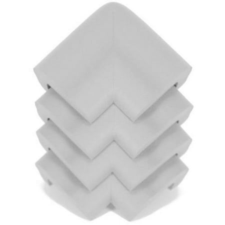 KidKusion Foam Rubber Jumbo Corner Guards for Sharp Corners, Table, Desk, 4 CT, Taupe, Toddler