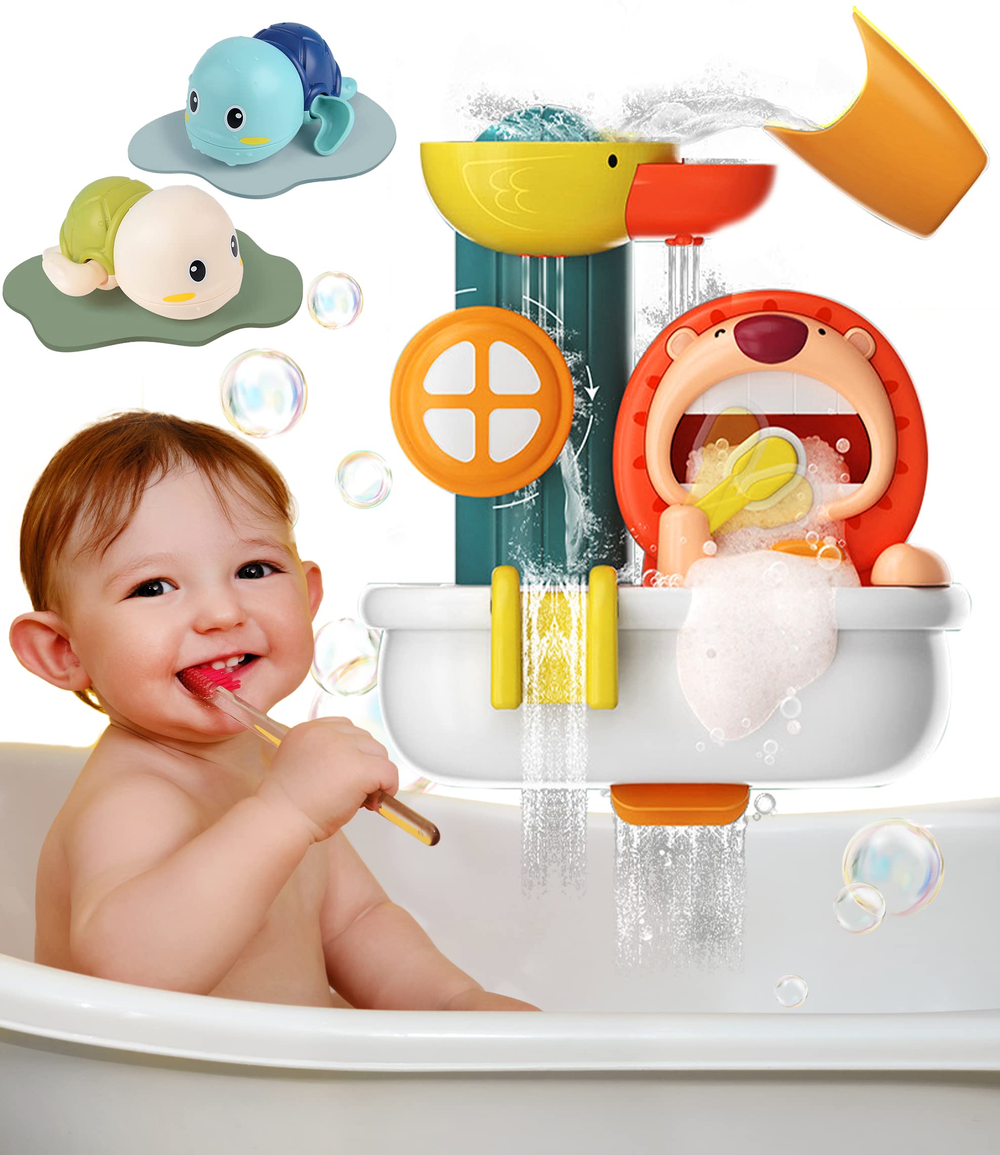 KidStation Bath Toy Set (2023 New) [Lion Bath