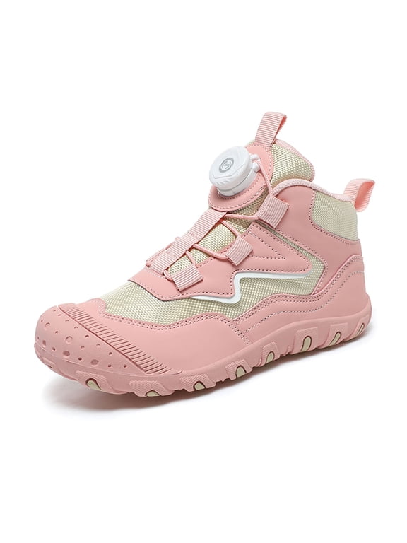 Boys Girls Hiking Boots Kids Anti Collision Barefoot Shoes Non- Sneakers Outdoor Trekking Walking Climbing Running