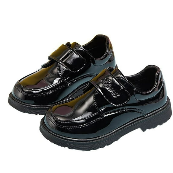 Kidagic Boys Soft Sole Leather School Performance Dress Shoes For Formal Occasions And Everyday Wear(Color:BK2,Size:15)