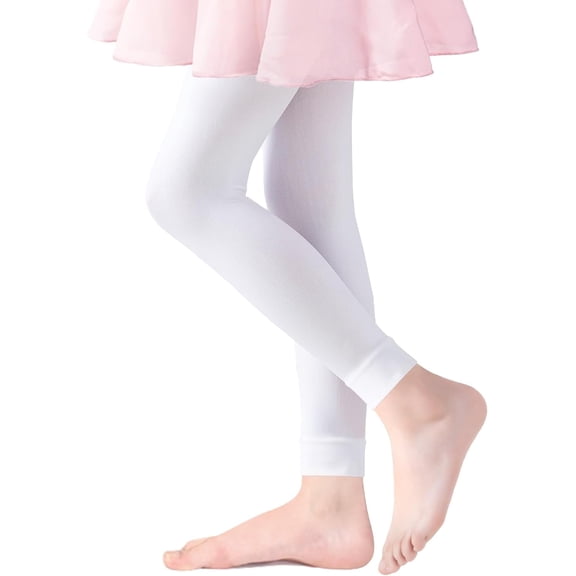 Krdevn Girls Footless Ballet Tights Girl Dance Tights Little Girls School Footless Gymnastics Leggings Kids Pantyhose Stockings