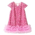thumbnail image 1 of Kidagic Toddler Girls Sequin Dress Sparkly Gown Party Dresses Little Kids A-Line Velvet Dress, 1 of 8