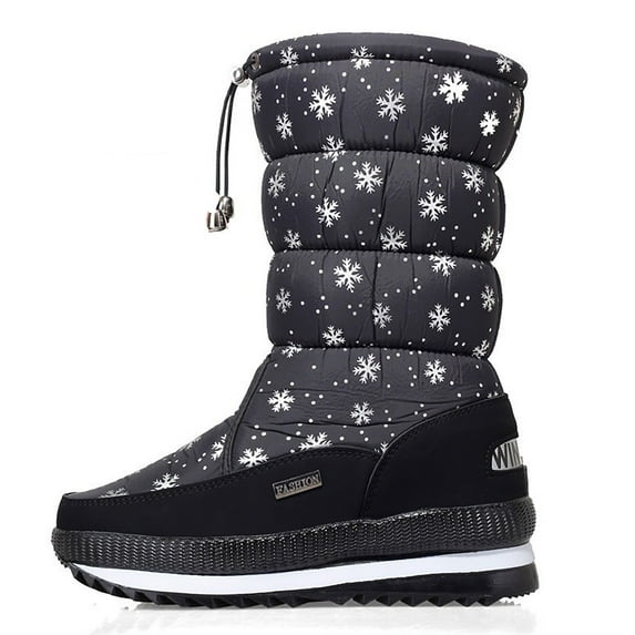 Kidagic Women's Snow Boots Thick Soled Protective Winter On Boots for Women(Color:Multicolour,Size:6.5)