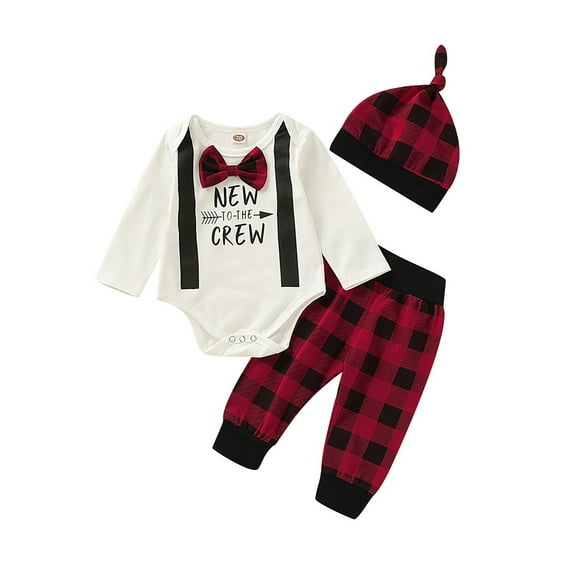 Kidcici Baby Boy Letter Bodysuit & Camo Pants With Hat