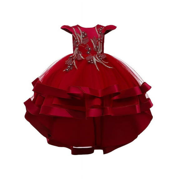 Kidcici Toddler Girls Princess Lace Cosplay Formal Maxi Dress