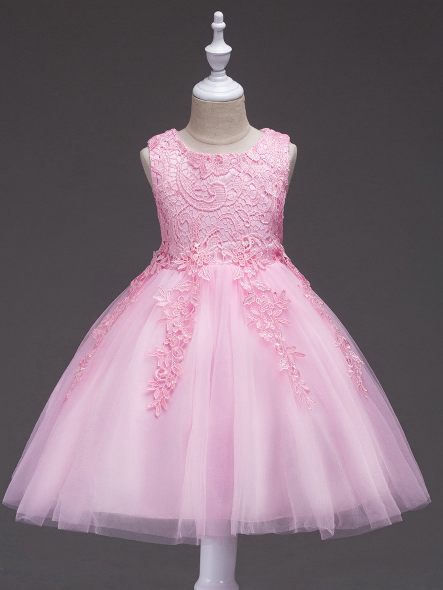 Kidcici Toddler Little Girls Wedding Party Formal Ball Gowns Lace Mesh ...