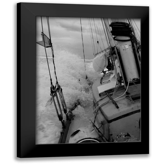 Kidd, Brian 19x24 Black Modern Framed Museum Art Print Titled - Life at Sea I