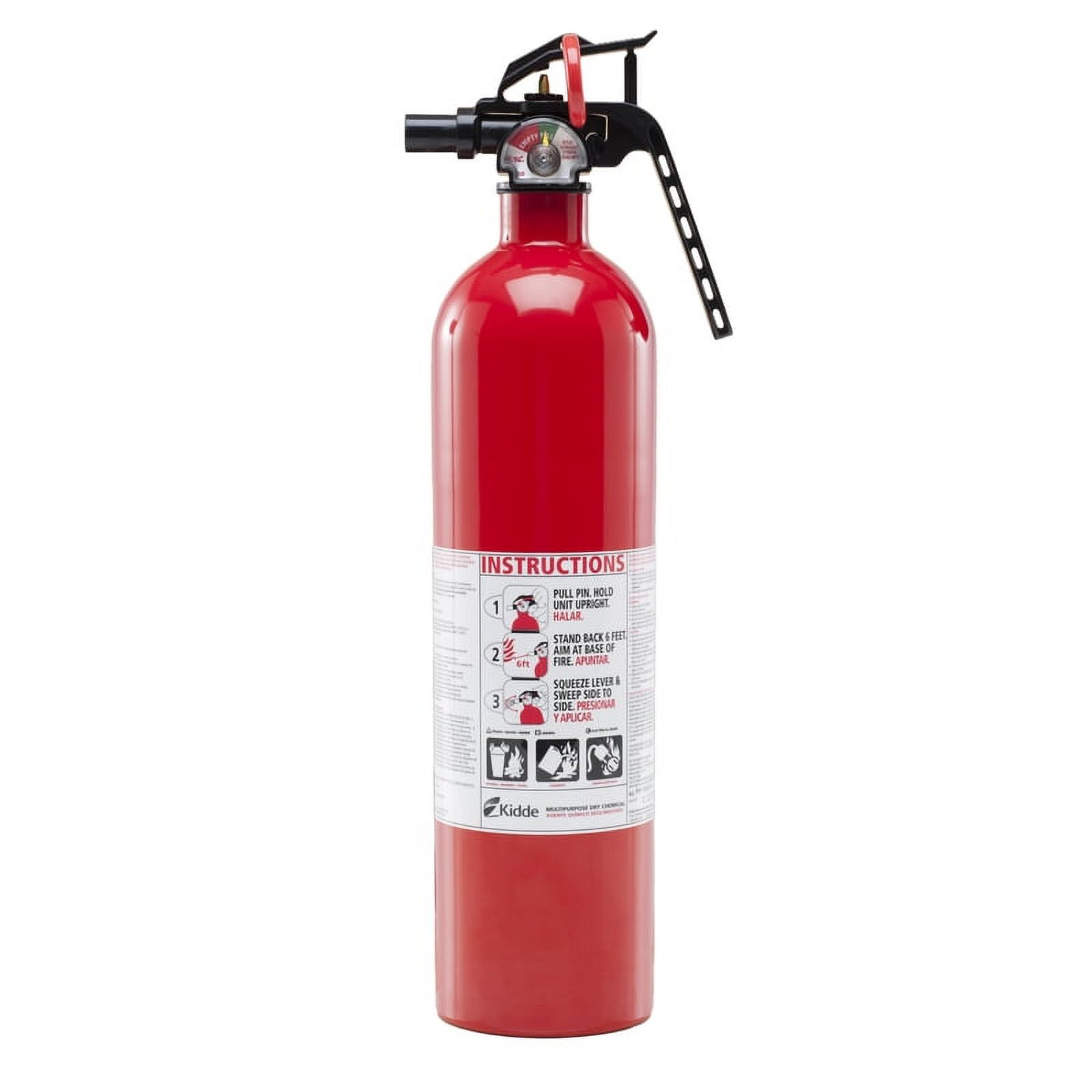 Kidde 1-A 10 B:C Full Home Fire Extinguisher, 2.5 Lb, 14-7/16" x 4-5/8" - image 1 of 2