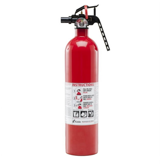 Kidde 1-A 10 B:C Full Home Fire Extinguisher, 2.5 Lb, 14-7/16" x 4-5/8"