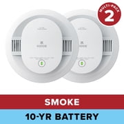 Kidde 10-Year Sealed Lithium Battery-Operated Photoelectric Smoke Detector Alarm, 5-Inch, 2 Pack