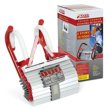 Kidde 2-Story Fire Escape Ladder with Steel Anti-Slip Rungs