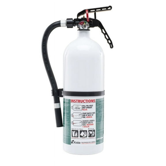 Kidde 21005771P Kidde 4 lbs. White Disposable Living Area Fire Extinguisher with