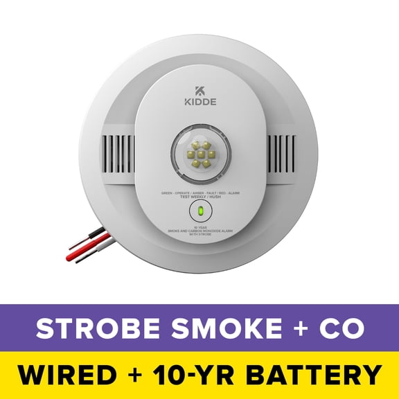 Kidde 50CUA10-S Hardwired with 10-Year Battery Smoke and CO Detector with LED Strobe
