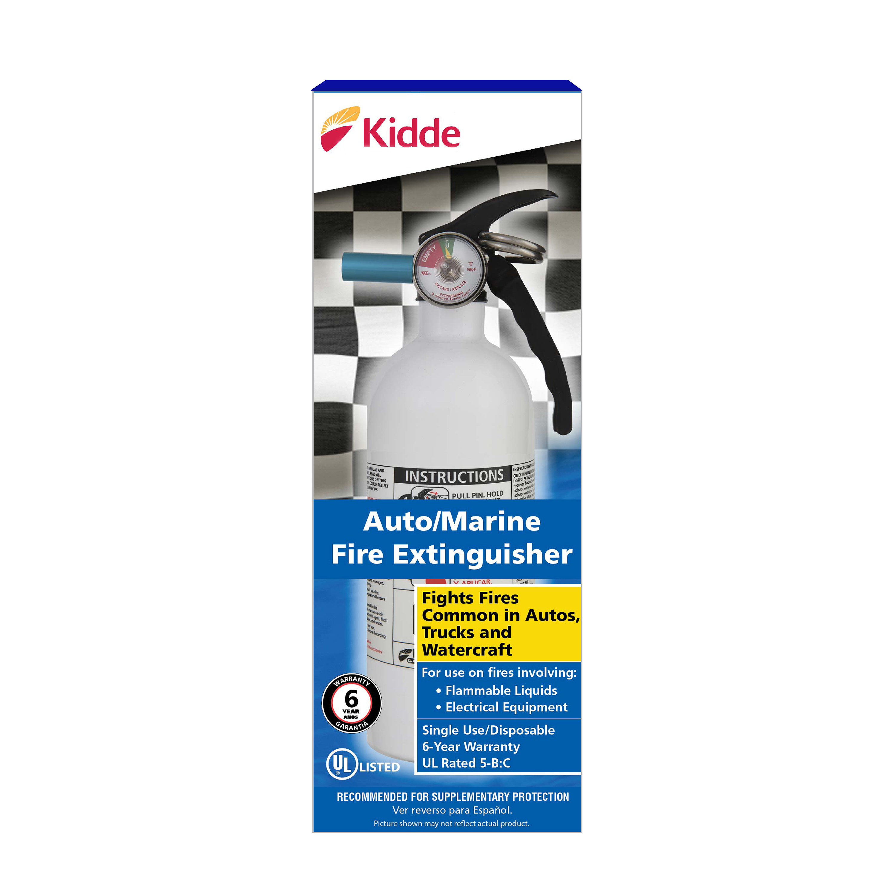 Kidde 5BC Fire Extinguisher, Model KD61W-5BC KD61W-5BC - image 1 of 14